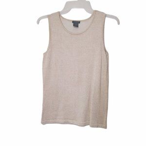 Ann Taylor Sleeveless Knit Top Cream…